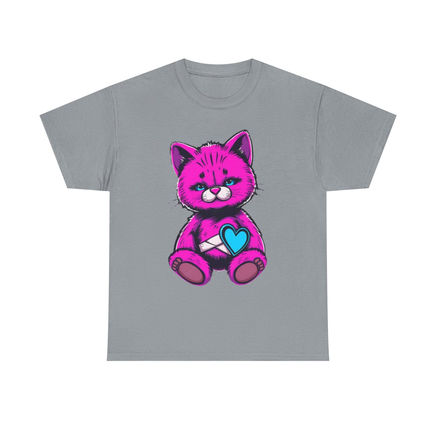 Cute Cat Graphic Cotton Tee