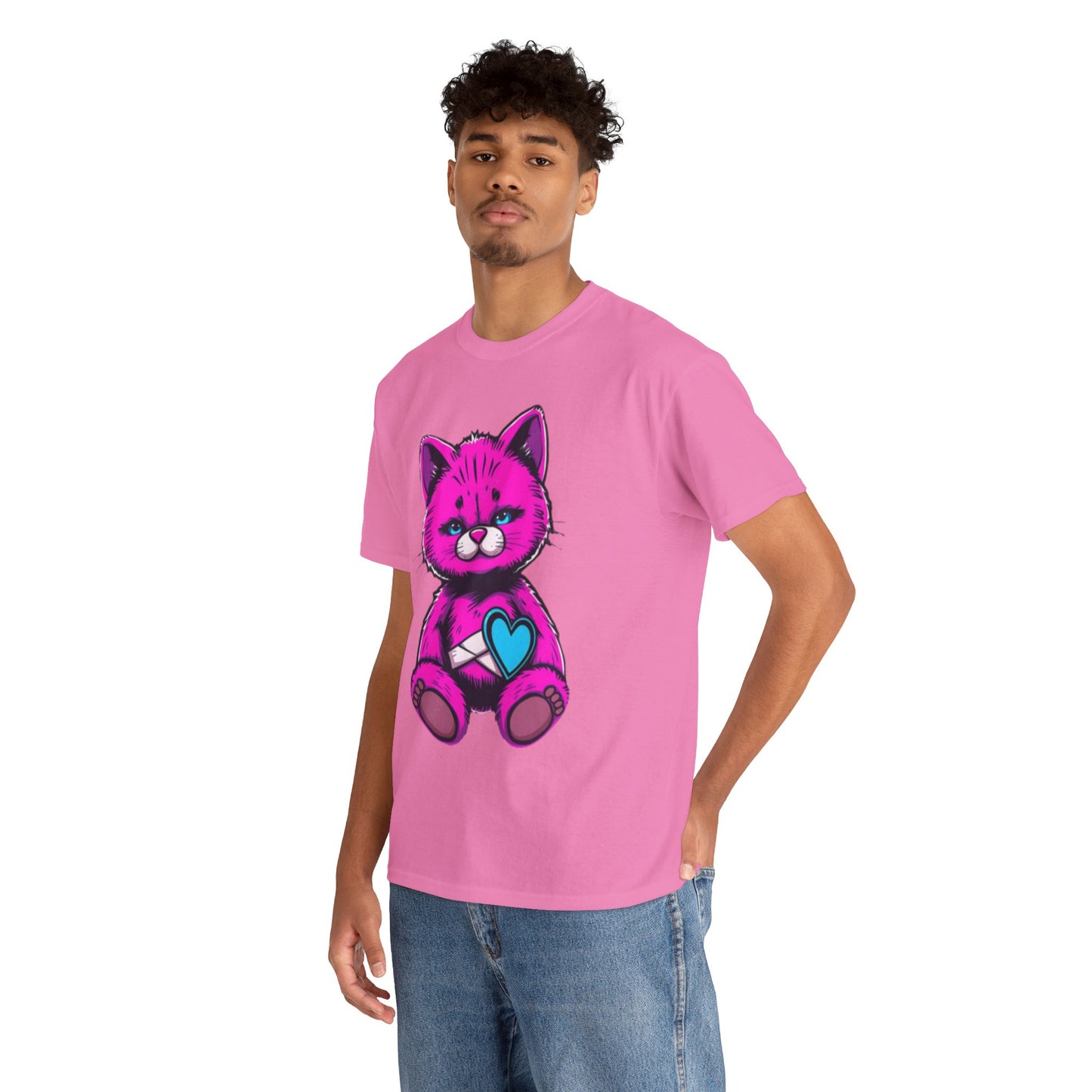 Cute Cat Graphic Cotton Tee