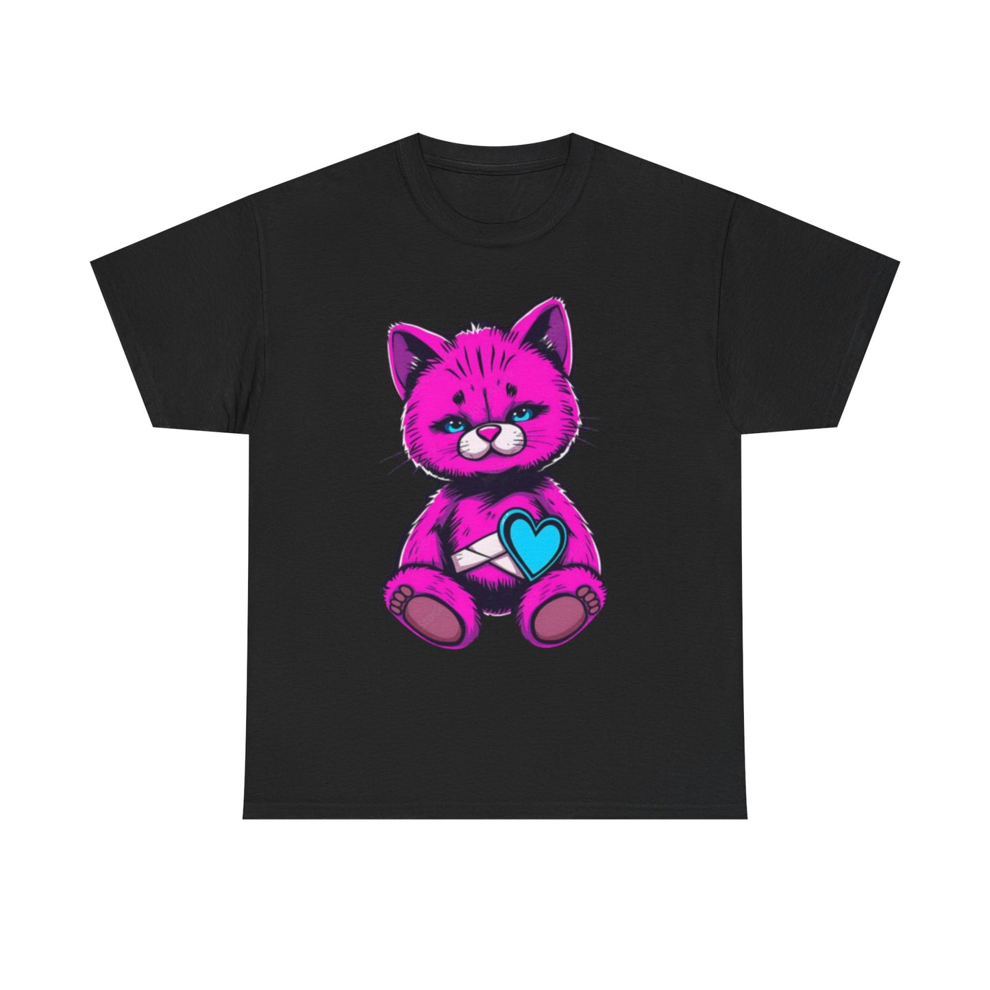 Cute Cat Graphic Cotton Tee