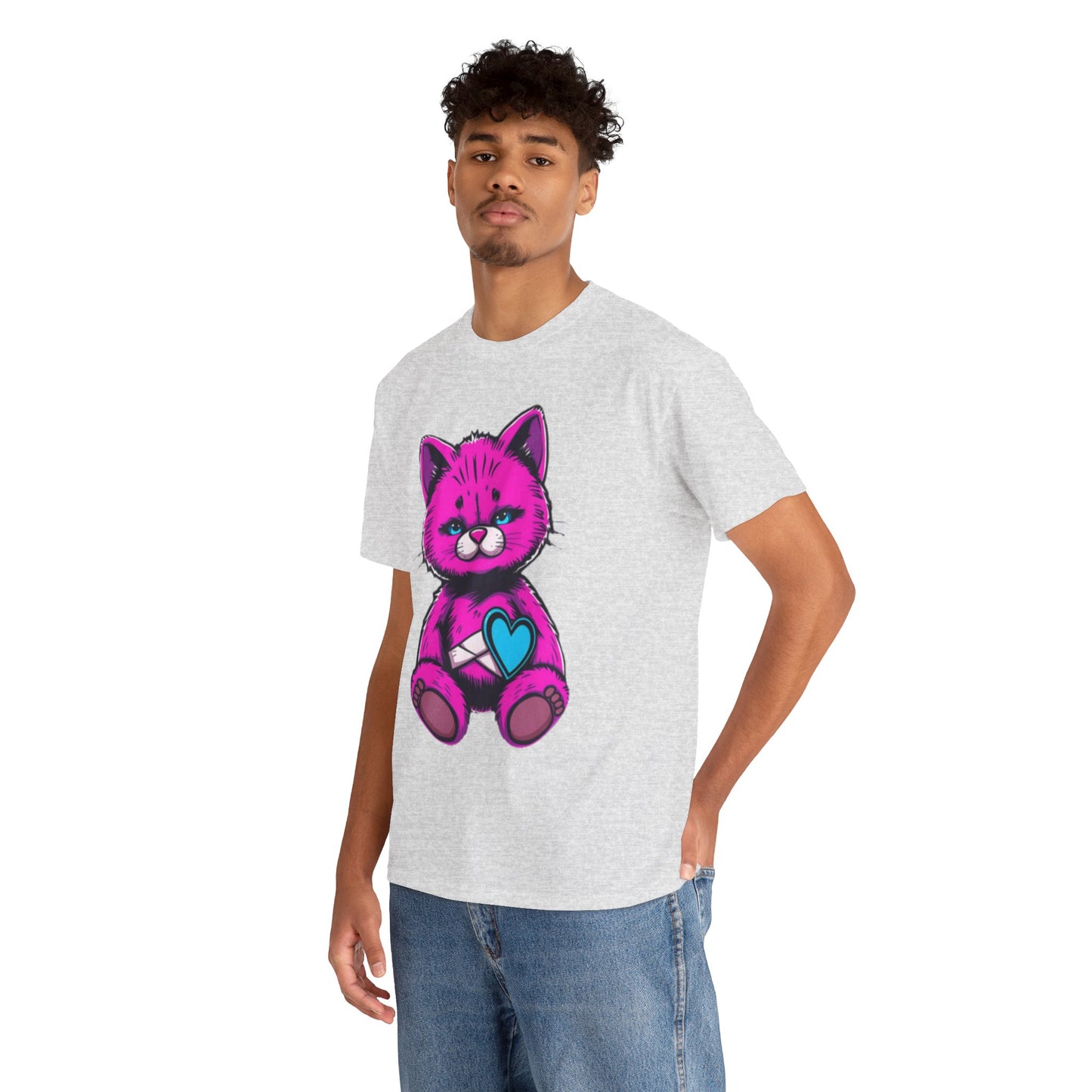 Cute Cat Graphic Cotton Tee
