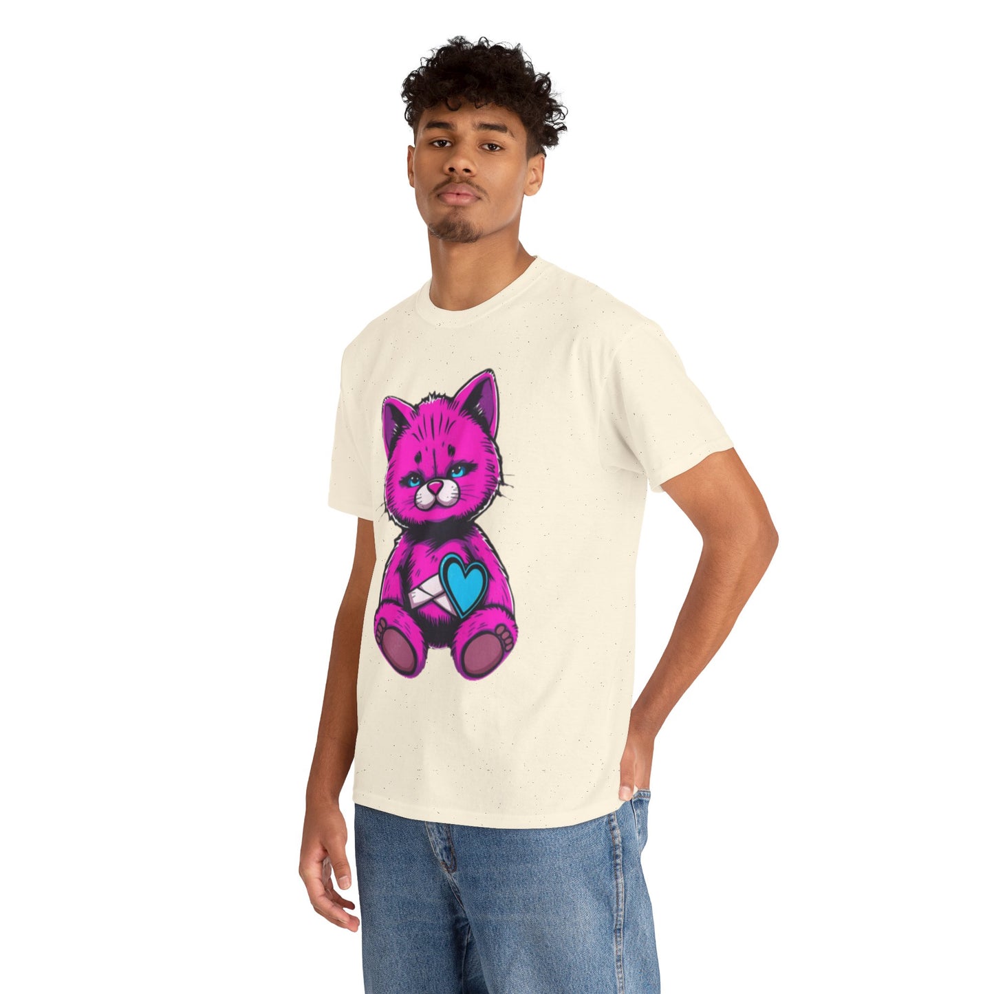 Cute Cat Graphic Cotton Tee
