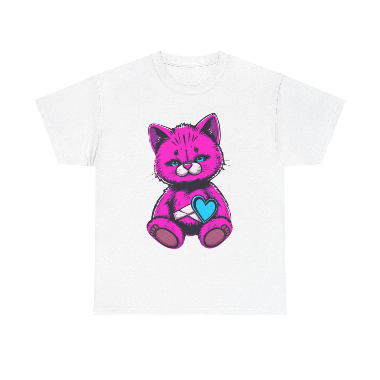 Cute Cat Graphic Cotton Tee