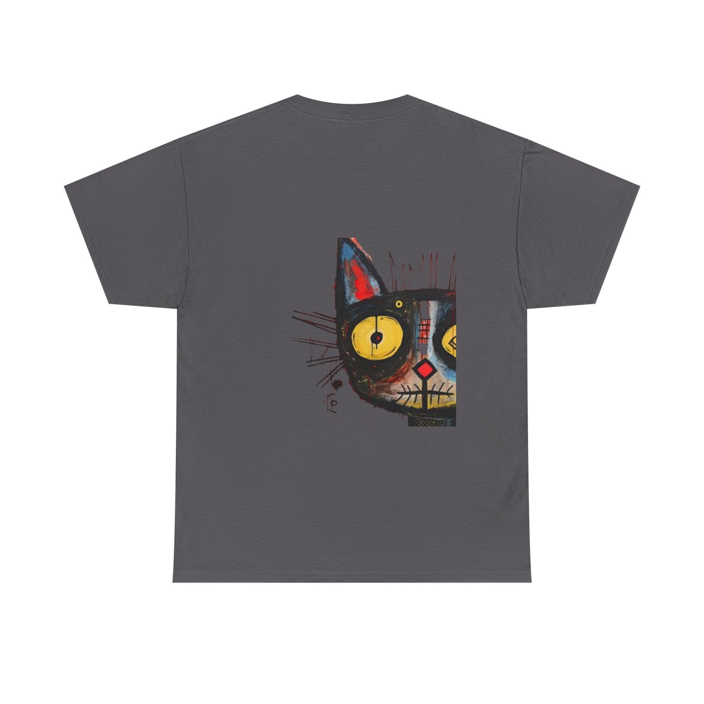 Vibrant Cat Art Cotton Tee
