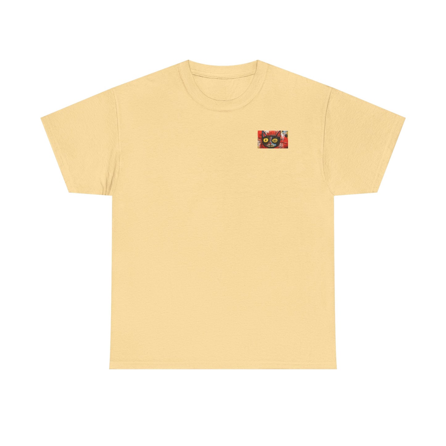 Vibrant Cat Art Cotton Tee