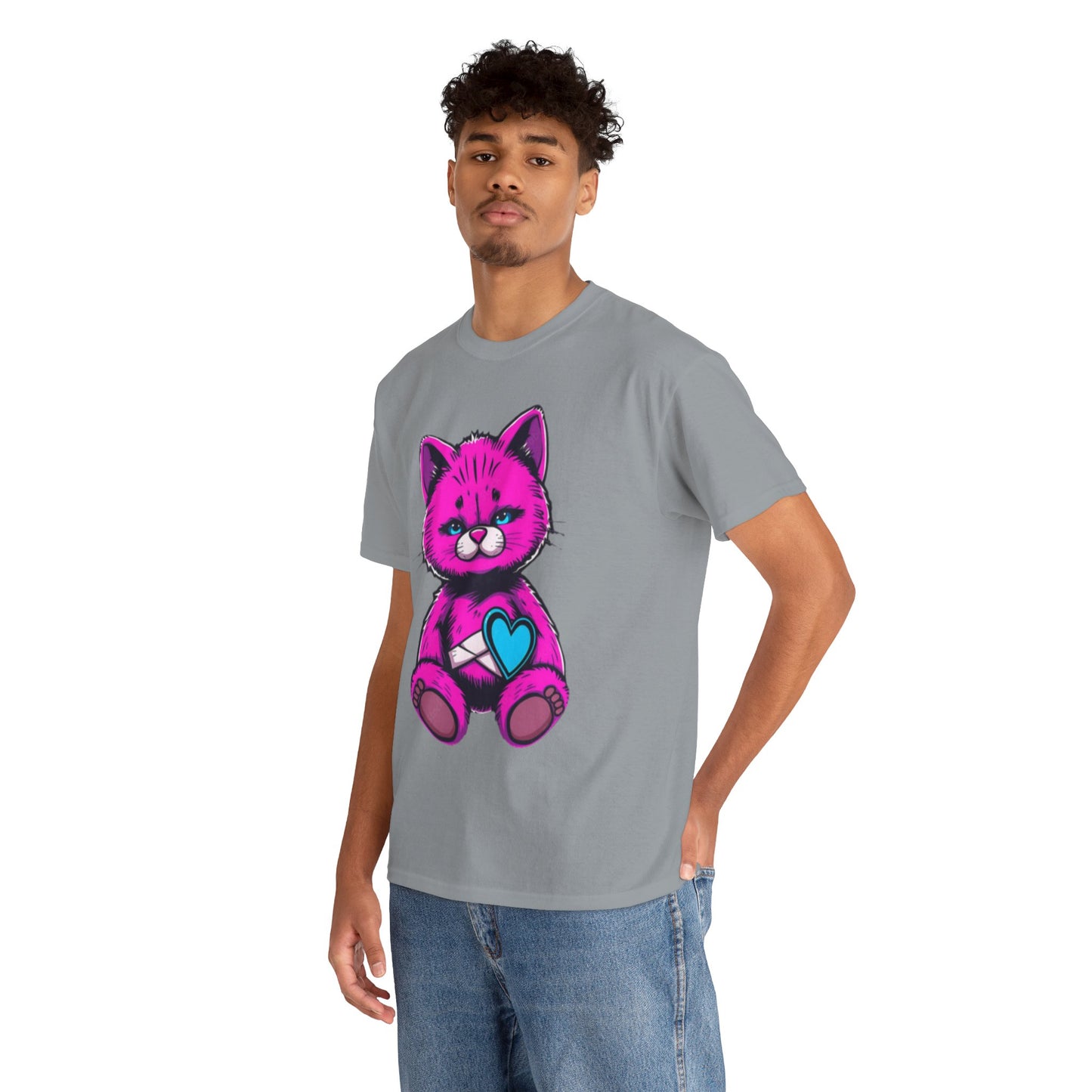 Cute Cat Graphic Cotton Tee