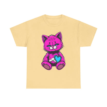 Cute Cat Graphic Cotton Tee