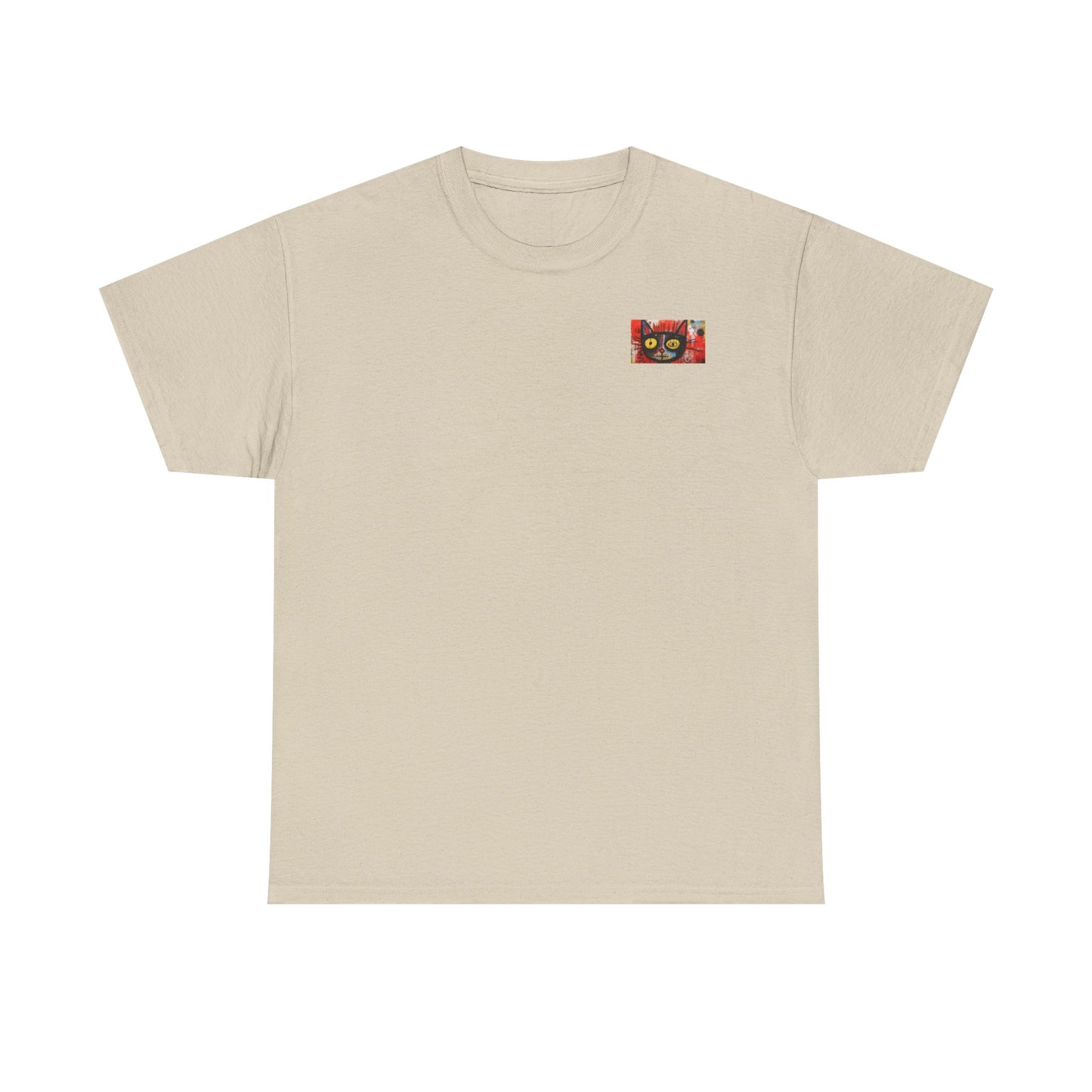 Vibrant Cat Art Cotton Tee