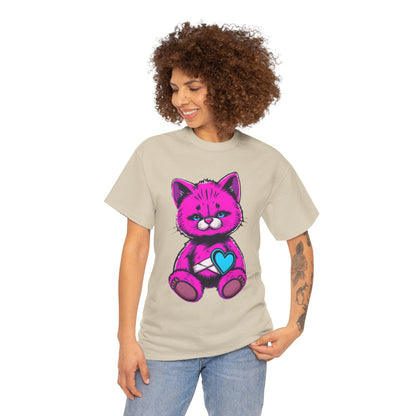 Cute Cat Graphic Cotton Tee