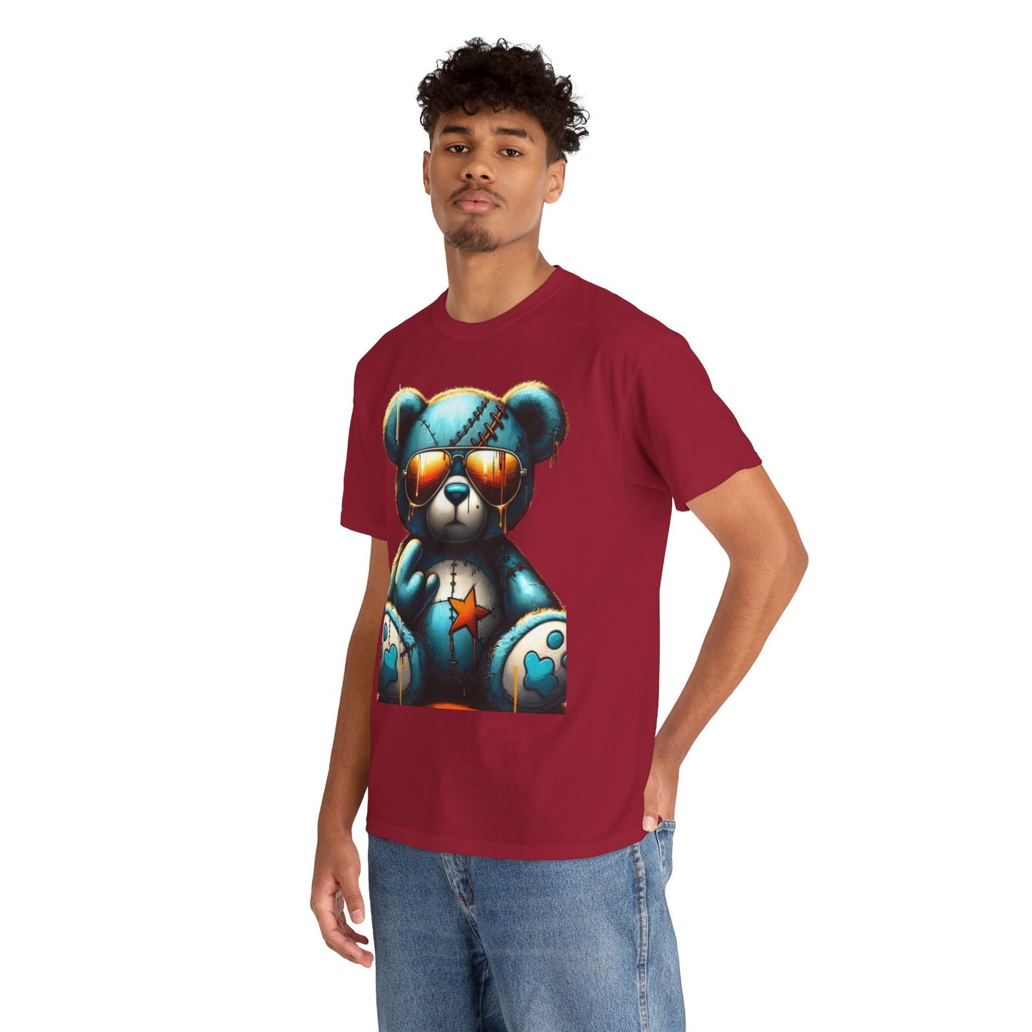 Cool Teddy Bear Cotton Graphic Tee