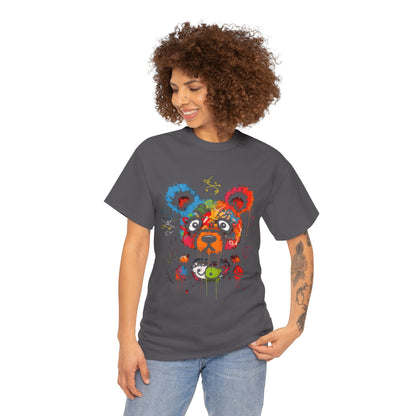 Colorful Bear Art Heavy Cotton Tee
