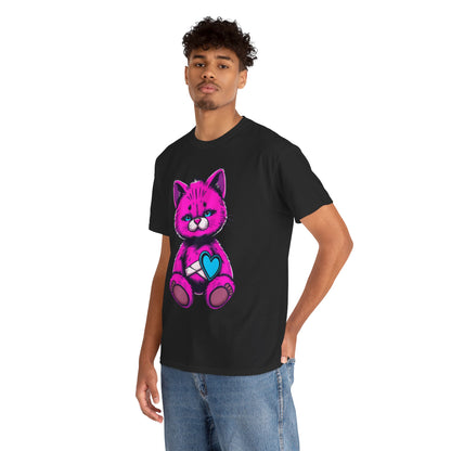 Cute Cat Graphic Cotton Tee