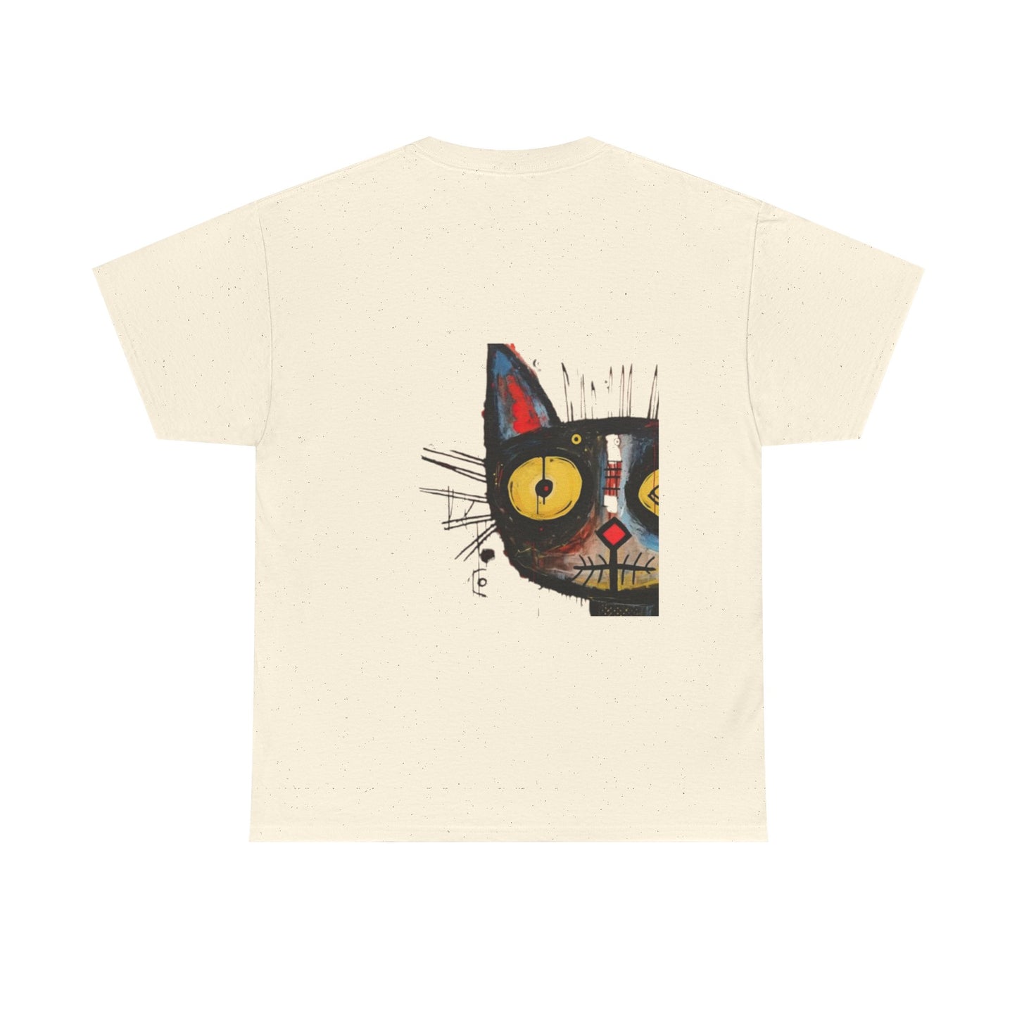 Vibrant Cat Art Cotton Tee