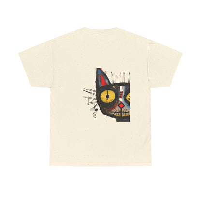 Vibrant Cat Art Cotton Tee