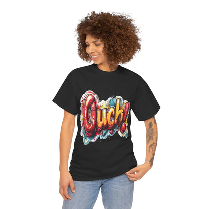 Vibrant Graphic Cotton Tee - 'Ouch!'