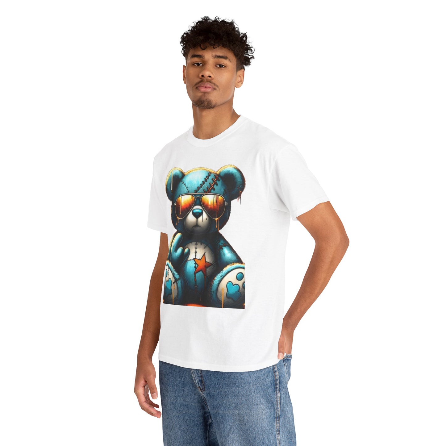 Cool Teddy Bear Cotton Graphic Tee