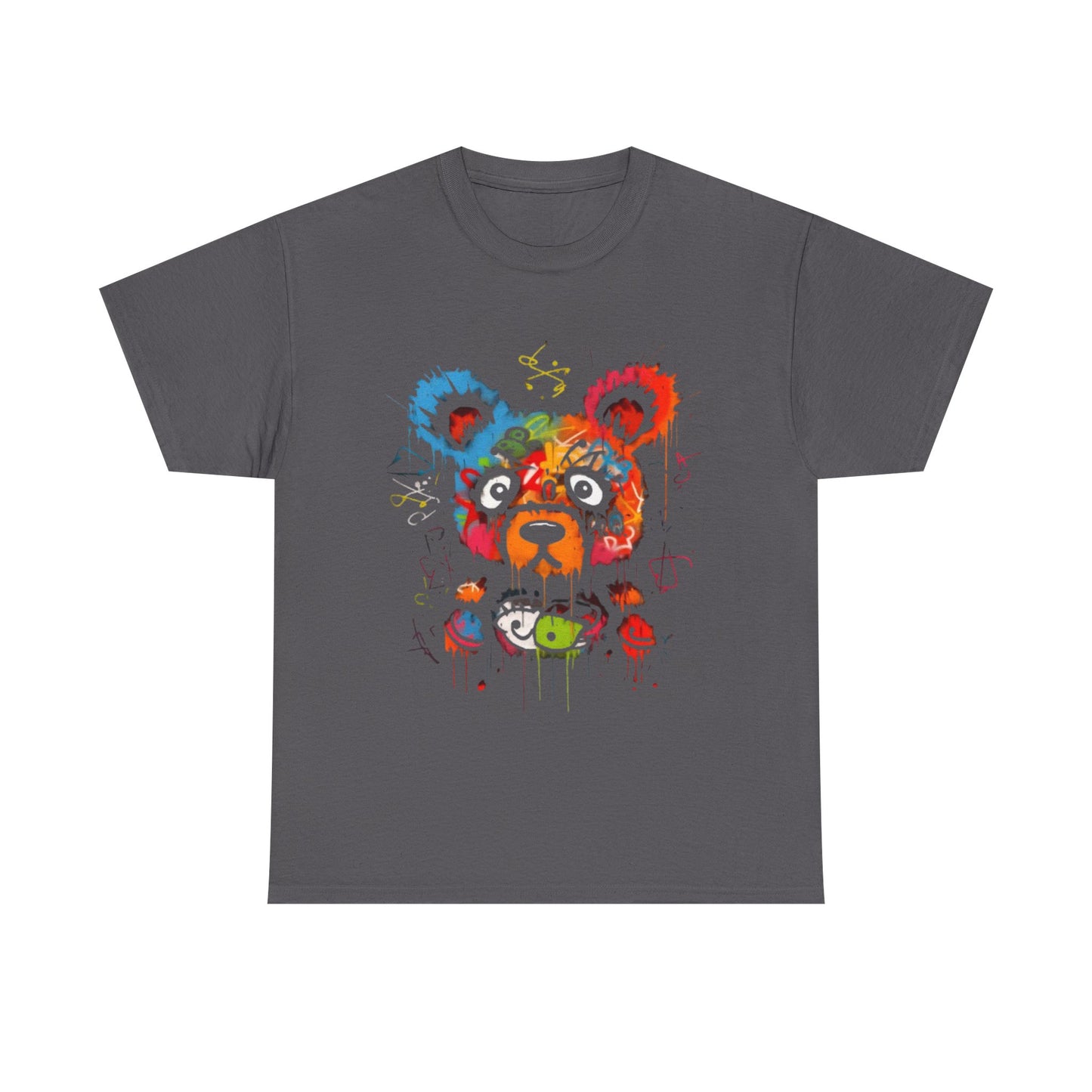 Colorful Bear Art Heavy Cotton Tee