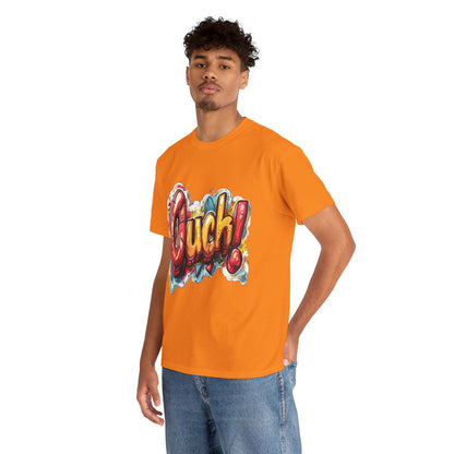 Vibrant Graphic Cotton Tee - 'Ouch!'