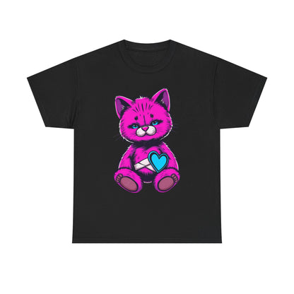Cute Cat Graphic Cotton Tee