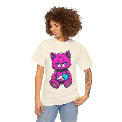Cute Cat Graphic Cotton Tee