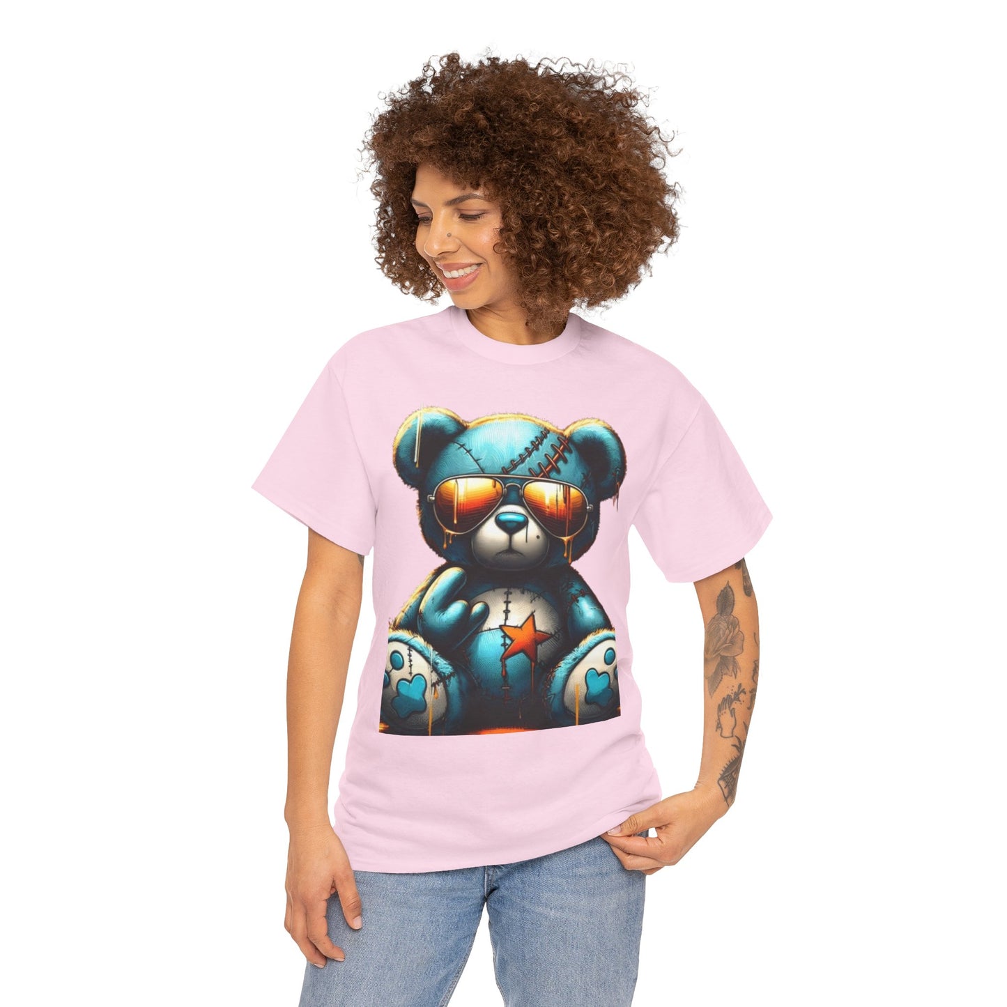 Cool Teddy Bear Cotton Graphic Tee