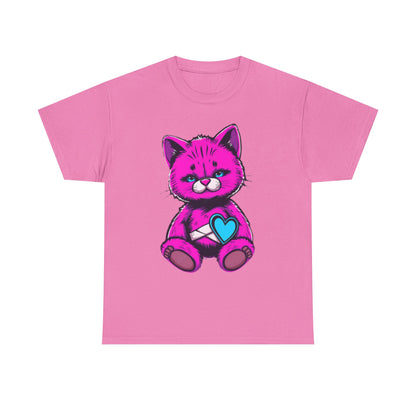 Cute Cat Graphic Cotton Tee