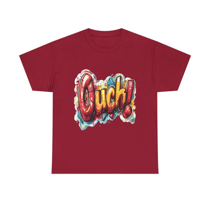 Vibrant Graphic Cotton Tee - 'Ouch!'