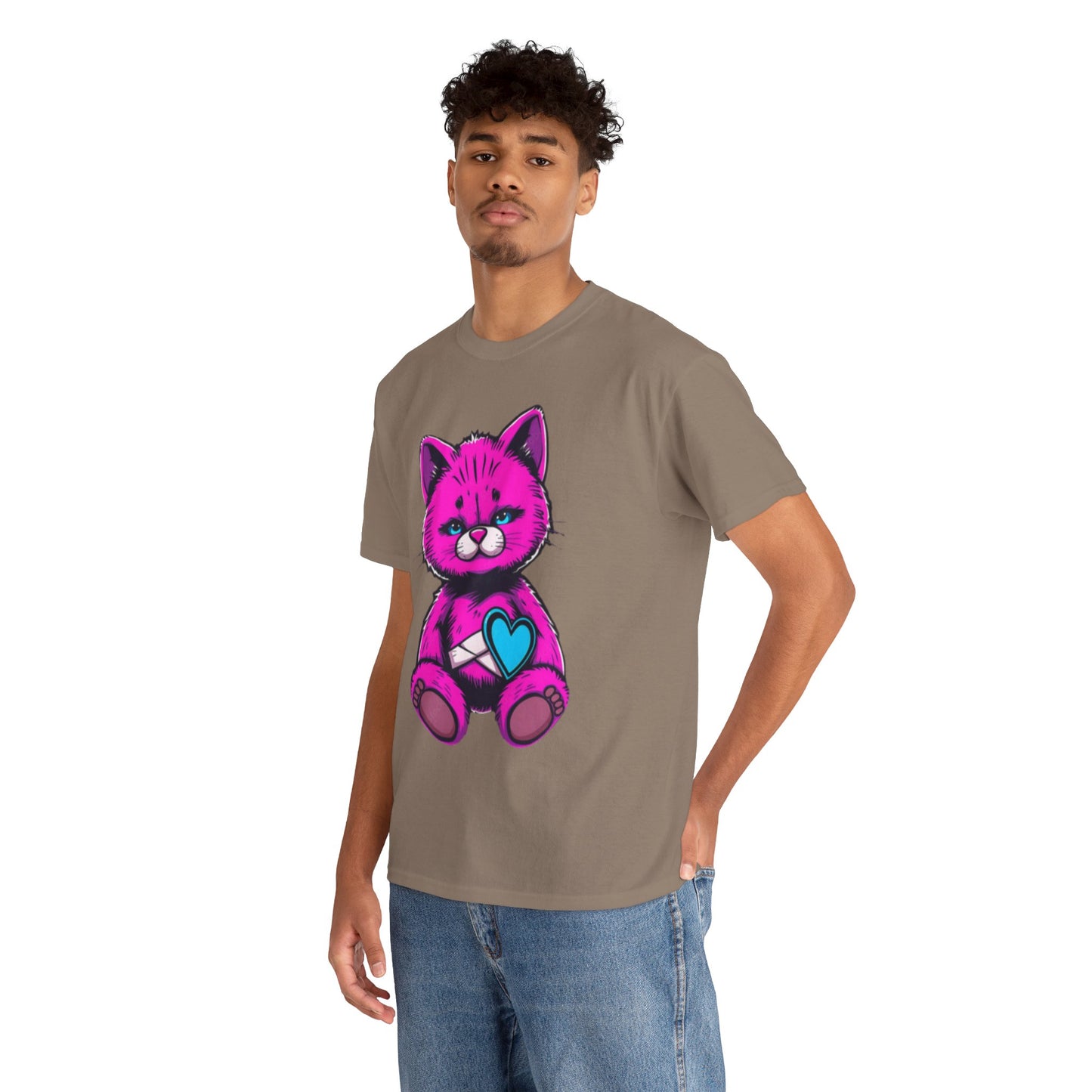 Cute Cat Graphic Cotton Tee