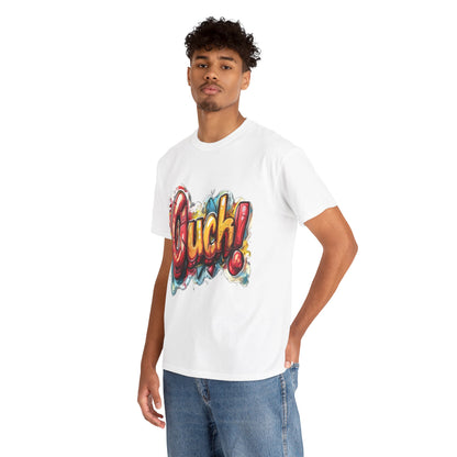 Vibrant Graphic Cotton Tee - 'Ouch!'