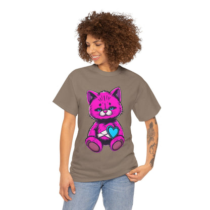 Cute Cat Graphic Cotton Tee