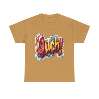 Vibrant Graphic Cotton Tee - 'Ouch!'