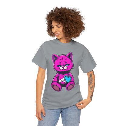 Cute Cat Graphic Cotton Tee