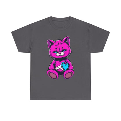 Cute Cat Graphic Cotton Tee