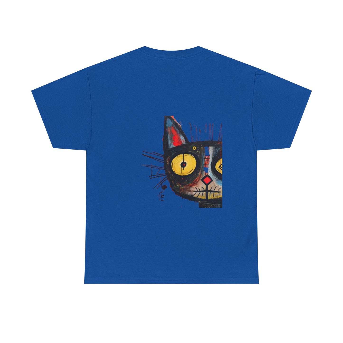 Vibrant Cat Art Cotton Tee