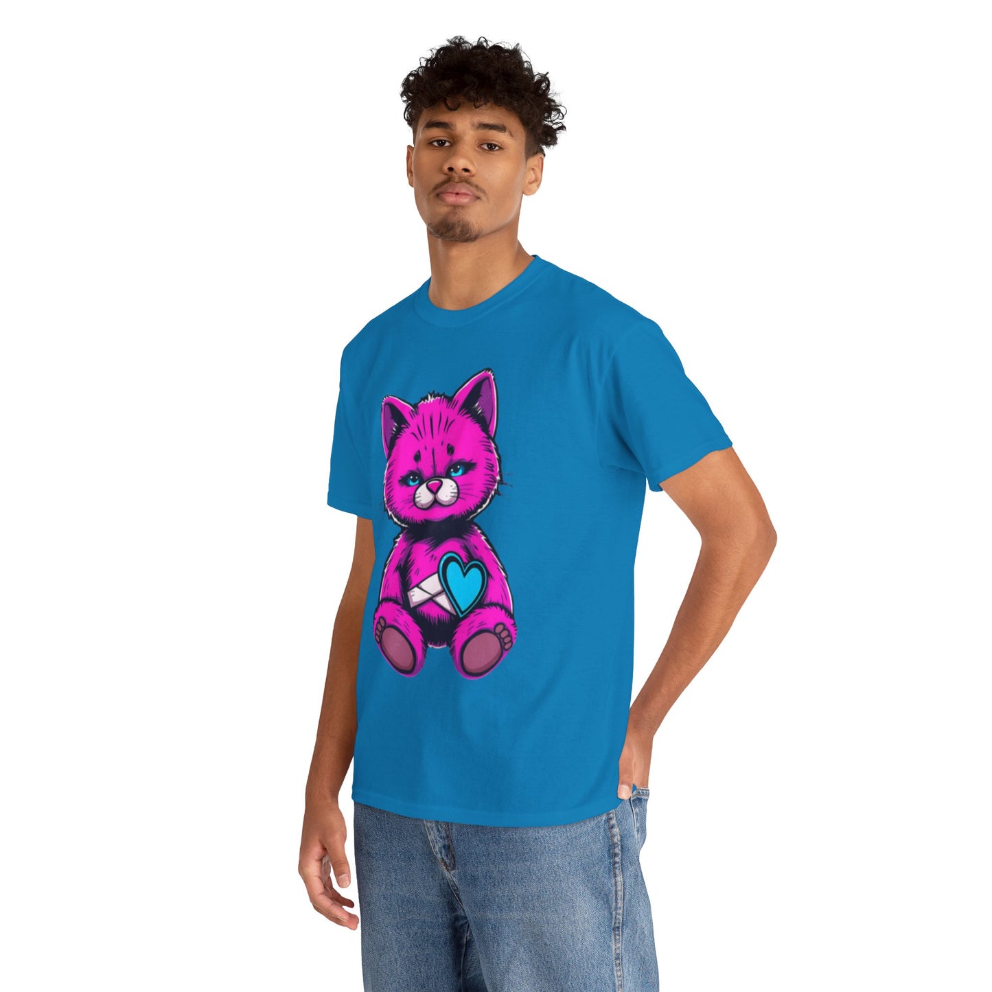 Cute Cat Graphic Cotton Tee