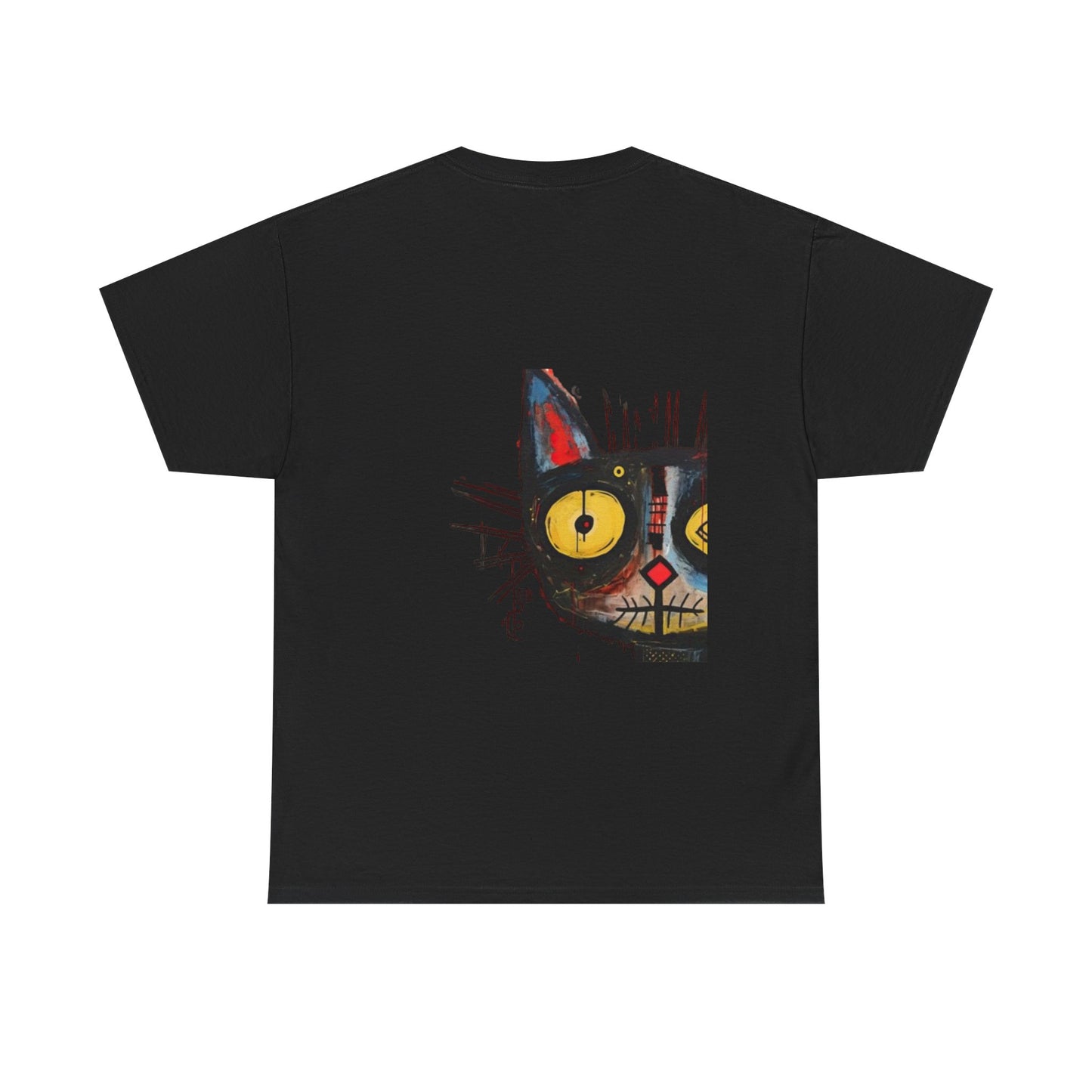 Vibrant Cat Art Cotton Tee