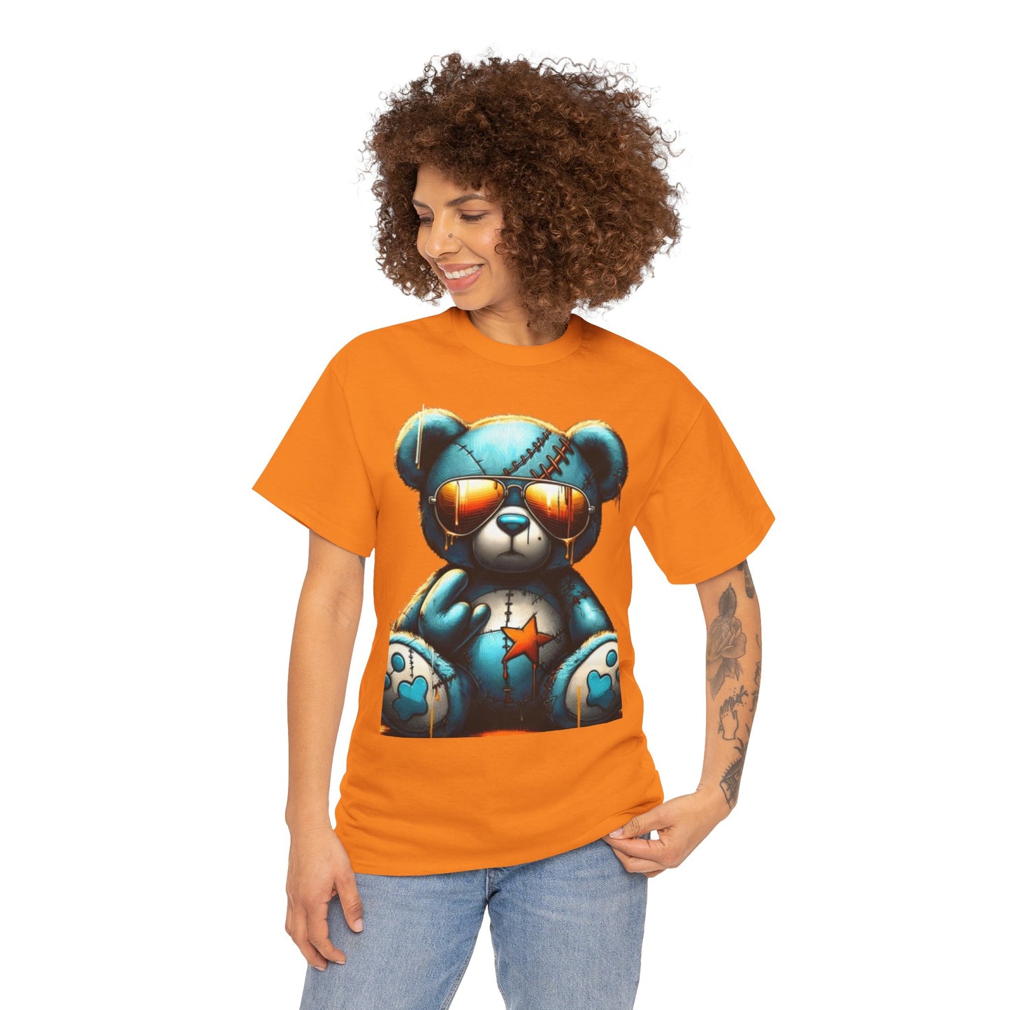 Cool Teddy Bear Cotton Graphic Tee