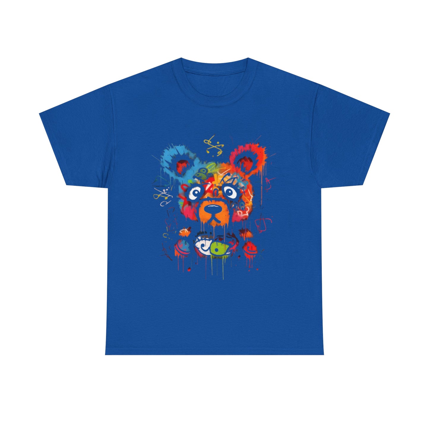 Colorful Bear Art Heavy Cotton Tee
