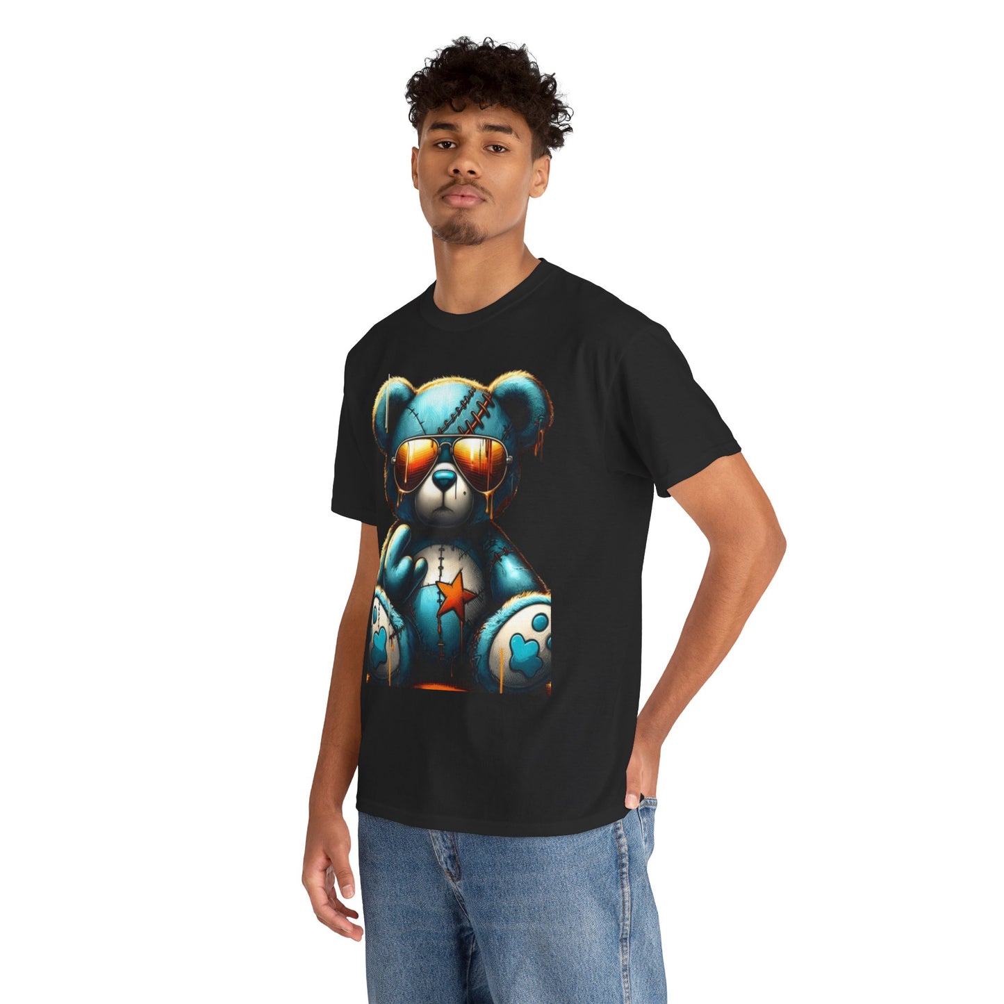 Cool Teddy Bear Cotton Graphic Tee