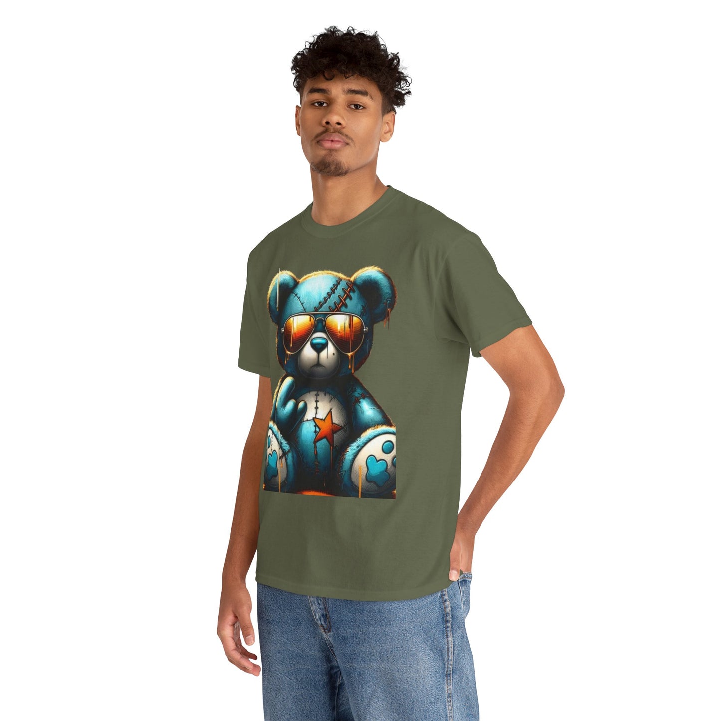 Cool Teddy Bear Cotton Graphic Tee