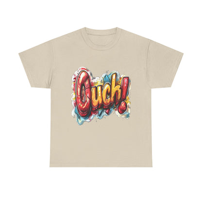 Vibrant Graphic Cotton Tee - 'Ouch!'