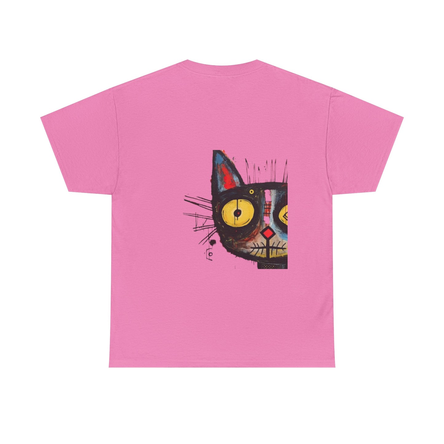 Vibrant Cat Art Cotton Tee