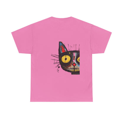 Vibrant Cat Art Cotton Tee
