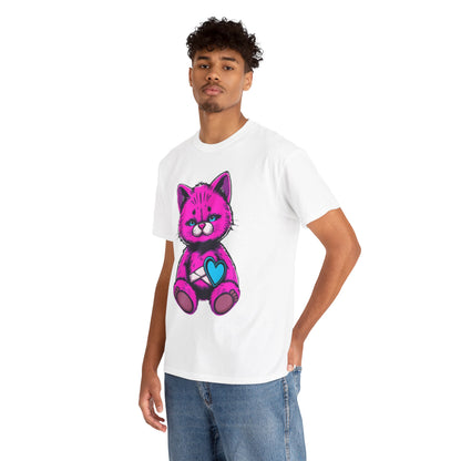 Cute Cat Graphic Cotton Tee