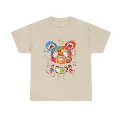 Colorful Bear Art Heavy Cotton Tee