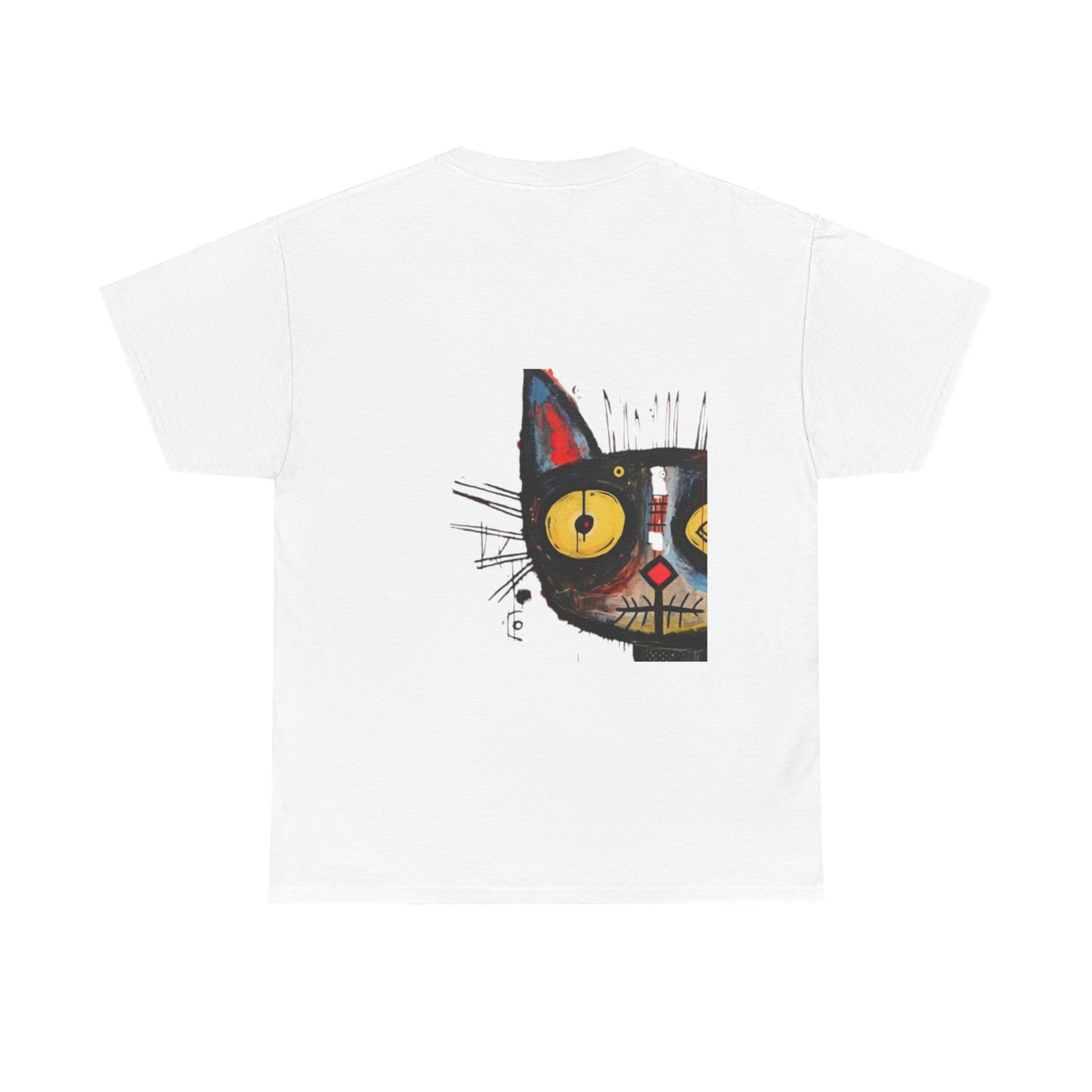 Vibrant Cat Art Cotton Tee