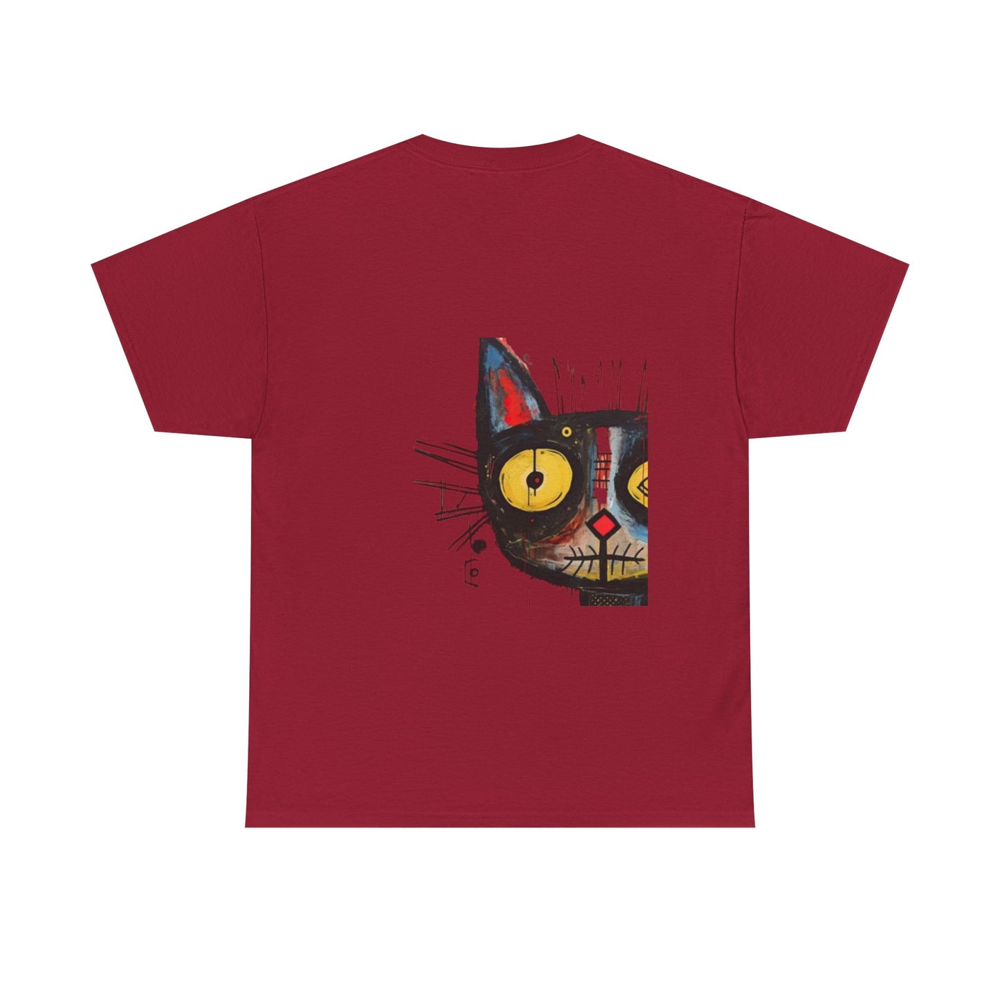 Vibrant Cat Art Cotton Tee