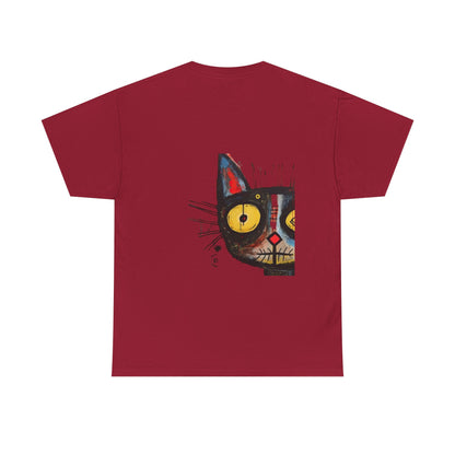 Vibrant Cat Art Cotton Tee