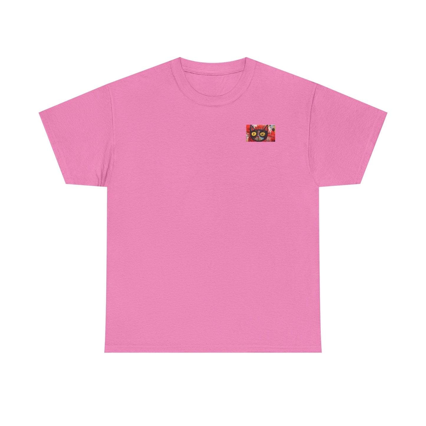 Vibrant Cat Art Cotton Tee