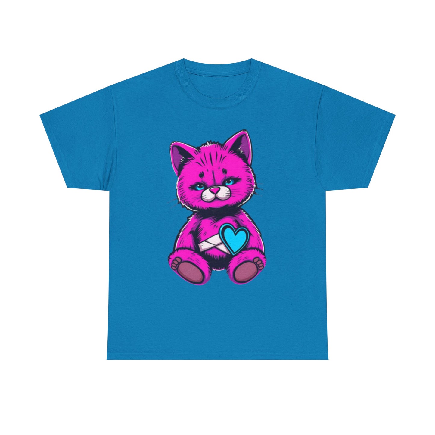 Cute Cat Graphic Cotton Tee