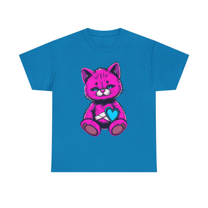 Cute Cat Graphic Cotton Tee